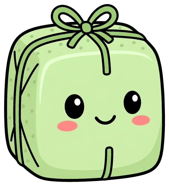 Cute pistachio chocolate wrapped with a bow