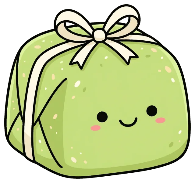 Cute pistachio chocolate wrapped with a bow