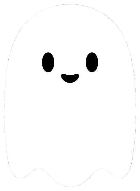 Cute Smiling Ghost Illustration