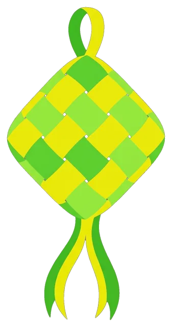 Ketupat woven rice cake decoration