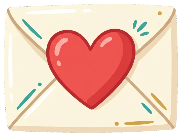 Love Letter with Red Heart Seal