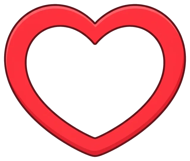 Red Heart Frame Outline