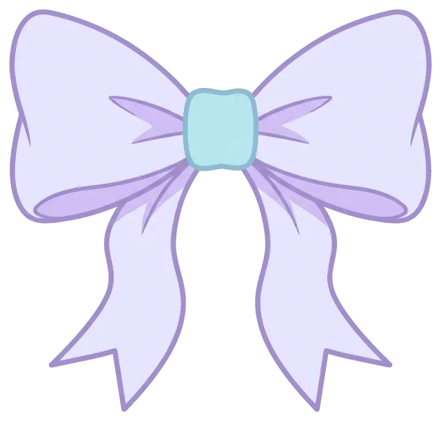 Pastel coquette bow with blue center