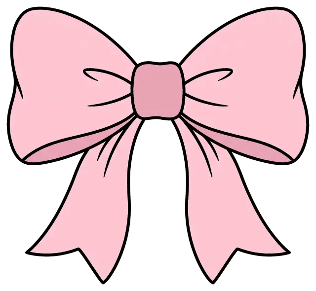 Pastel pink coquette bow icon