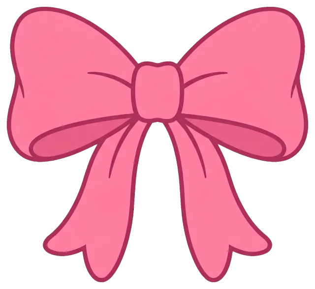 Pink ribbon bow