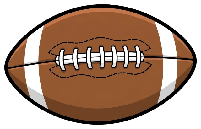 American football on grey background