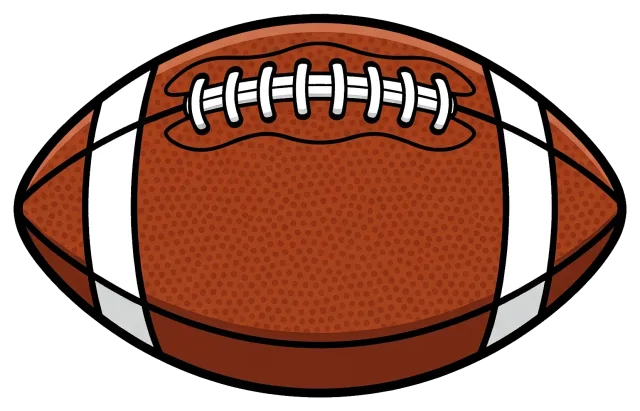 American football on grey background