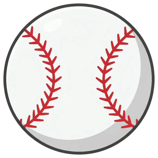 Baseball with Red Stitches