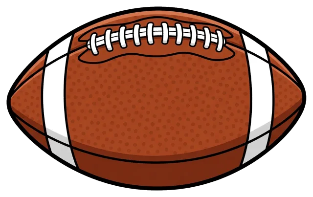 Classic American Football with White Stripes and Laces