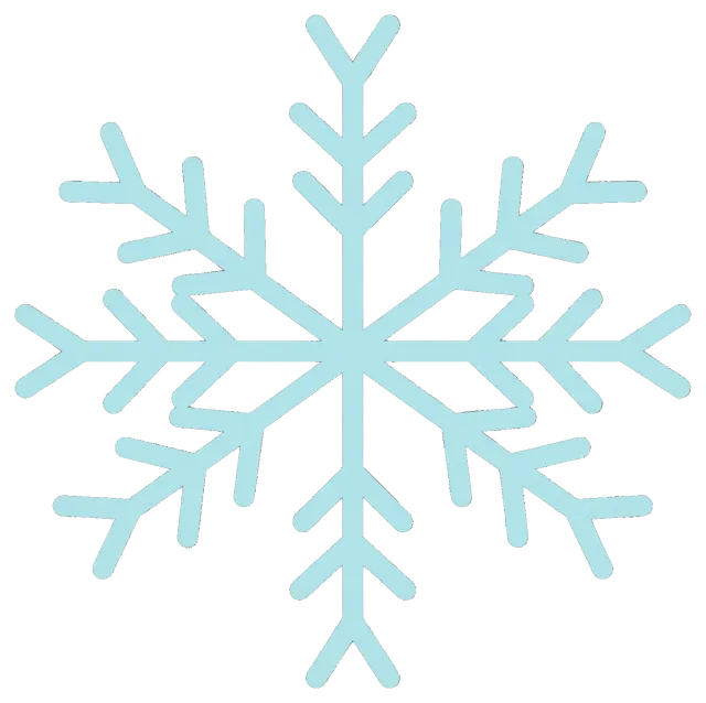 Blue Snowflake Centered on Grey Background