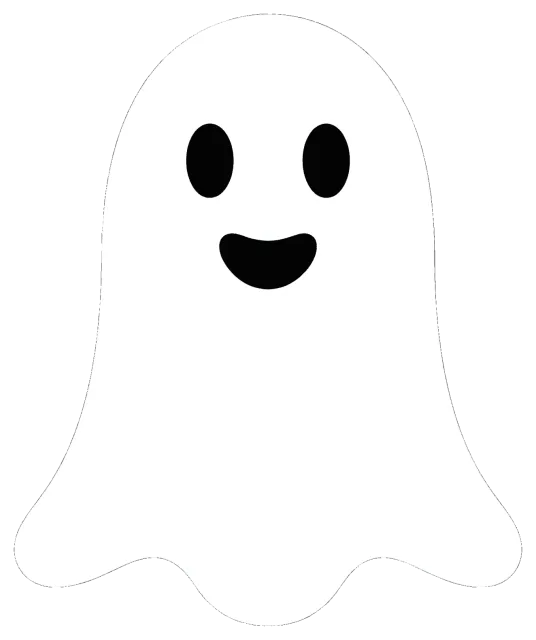 Happy Halloween Ghost on Grey Background