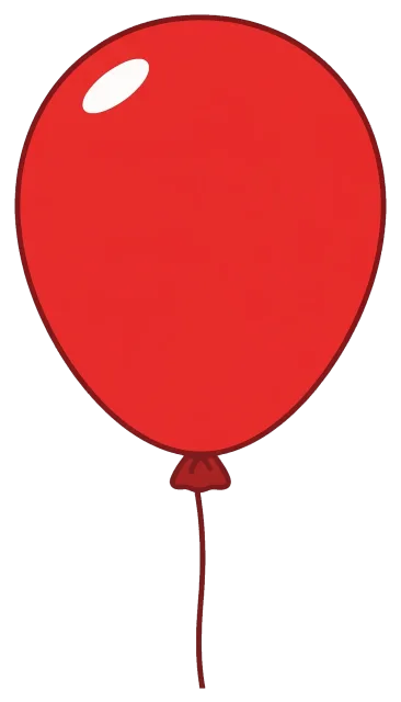 Red Balloon with String