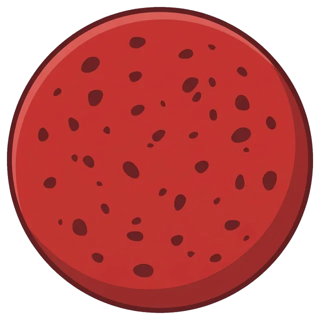 Cartoon Style Pepperoni Slice