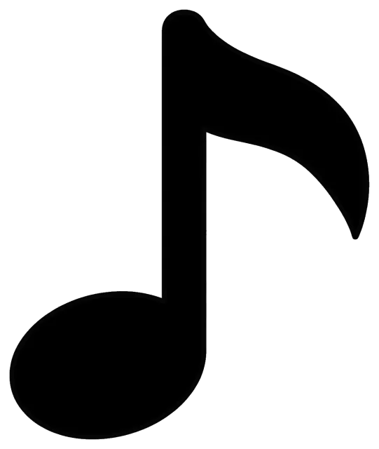 Black Music Note Symbol