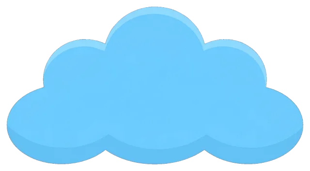 Blue cloud on grey background
