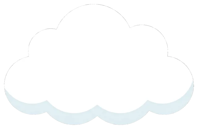 White cloud clipart on grey background
