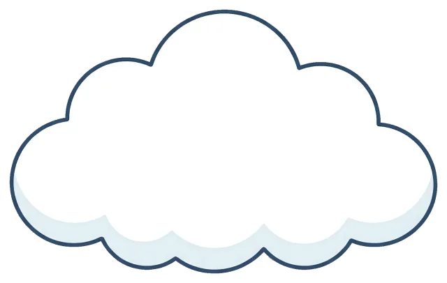 White cloud clipart on grey background