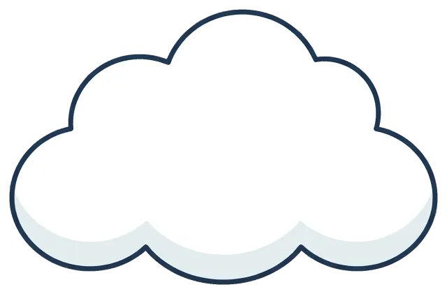 White cloud clipart on grey background