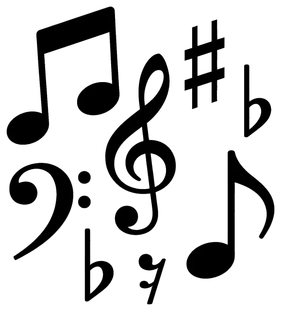 Black Music Notes and Symbols Collection